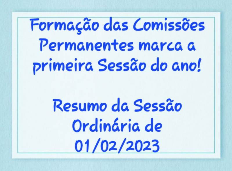 CÂMARA REALIZA PRIMEIRA SESSÃO ORDINÁRIA DE 2023